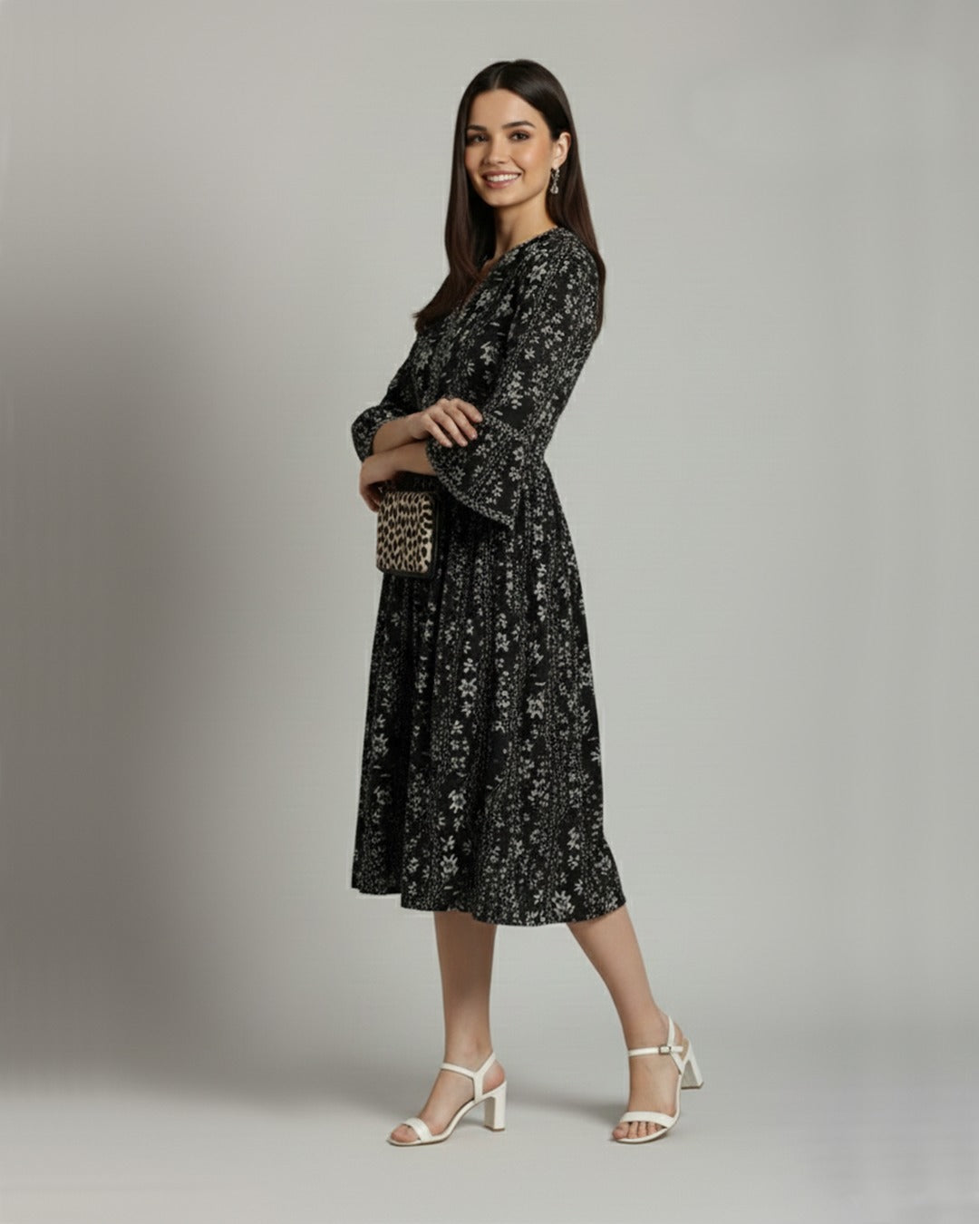 Women’s Fashion Multicolor Mini Dress – Trendy Everyday Dress