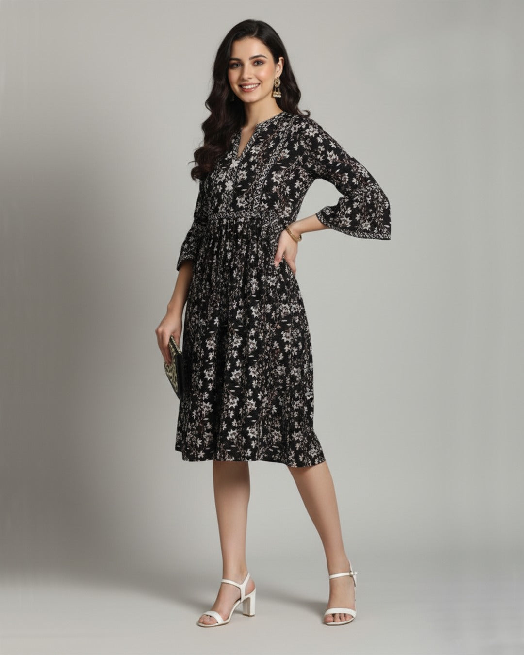 Women’s Fashion Multicolor Mini Dress – Trendy Everyday Dress