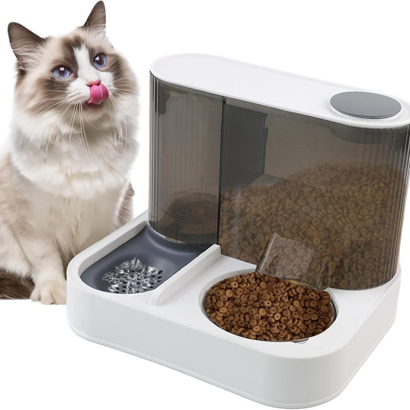 2 In 1 Automatic Cat Feeder Water Dispenser Dry Wet Pet Dog Puppy Food Dispenser