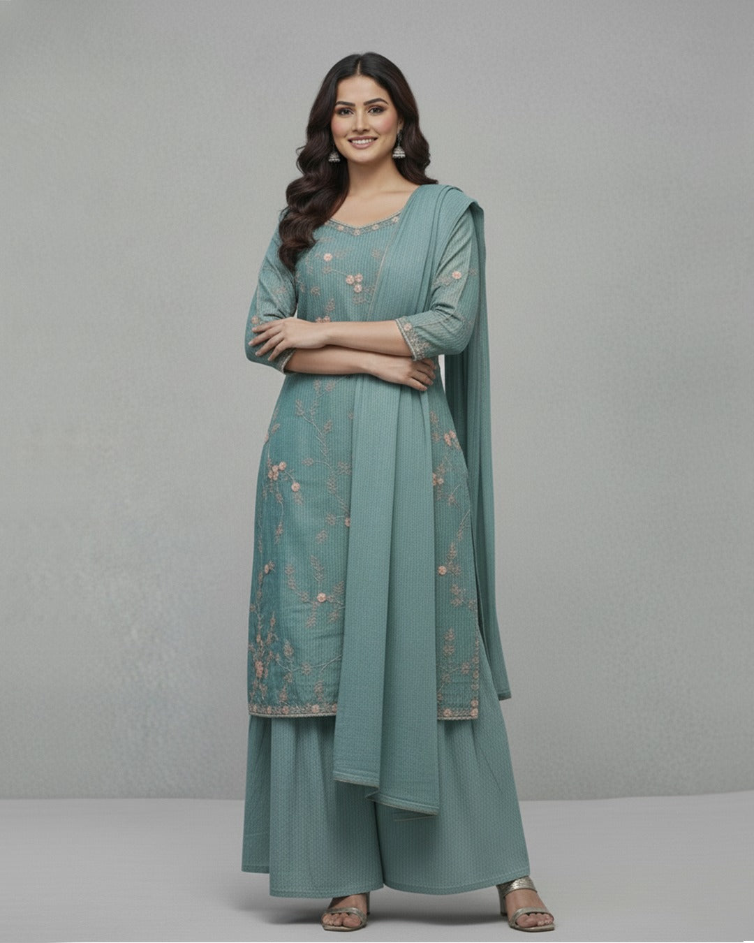 Sarada Women’s Floral Fashion Dress – Elegant Designer Party Wear