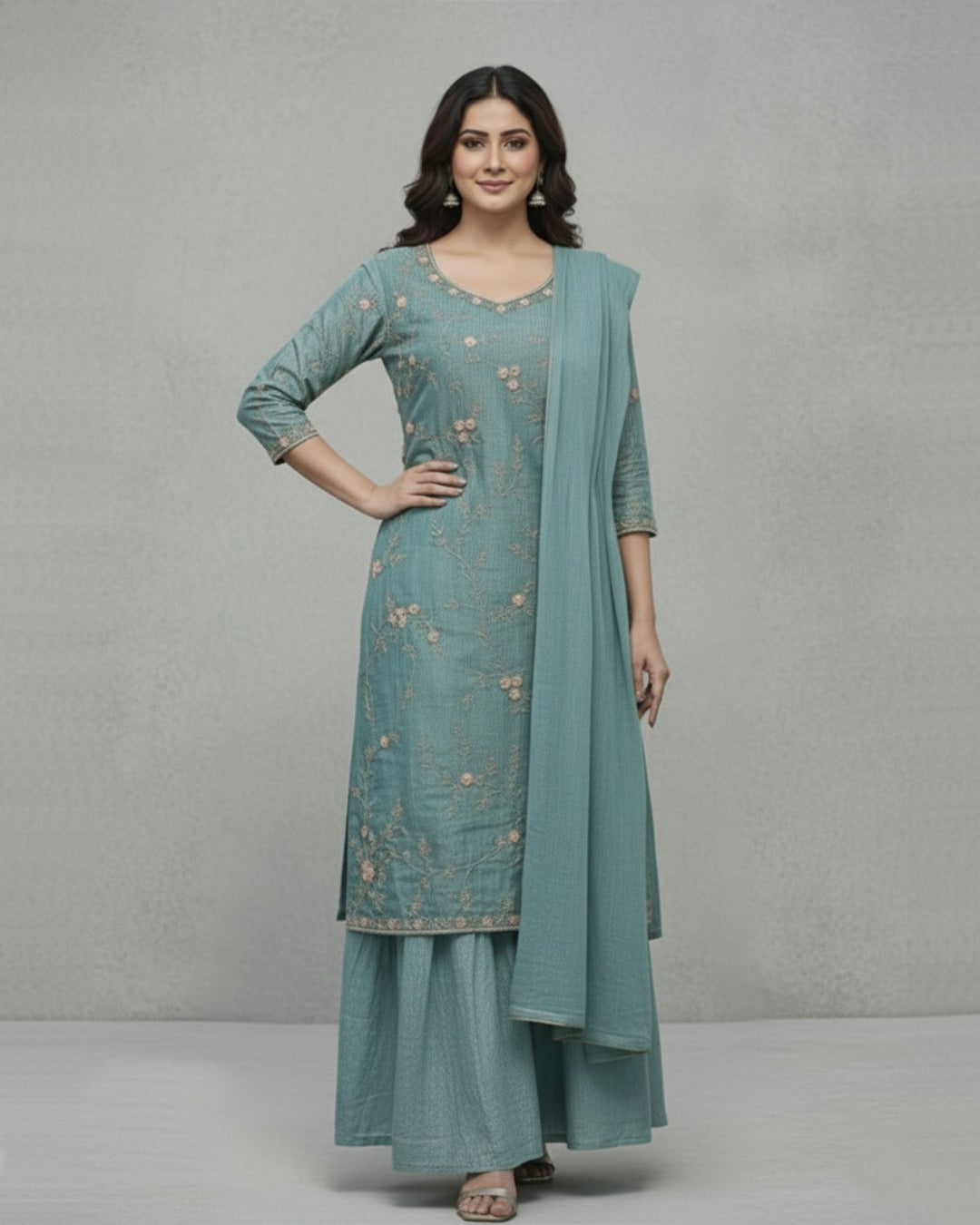 Sarada Women’s Floral Fashion Dress – Elegant Designer Party Wear