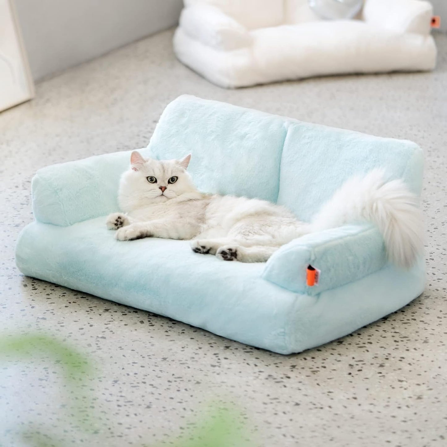 MEWOOFUN Plush Cat Bed For Indoor Cats - Washable