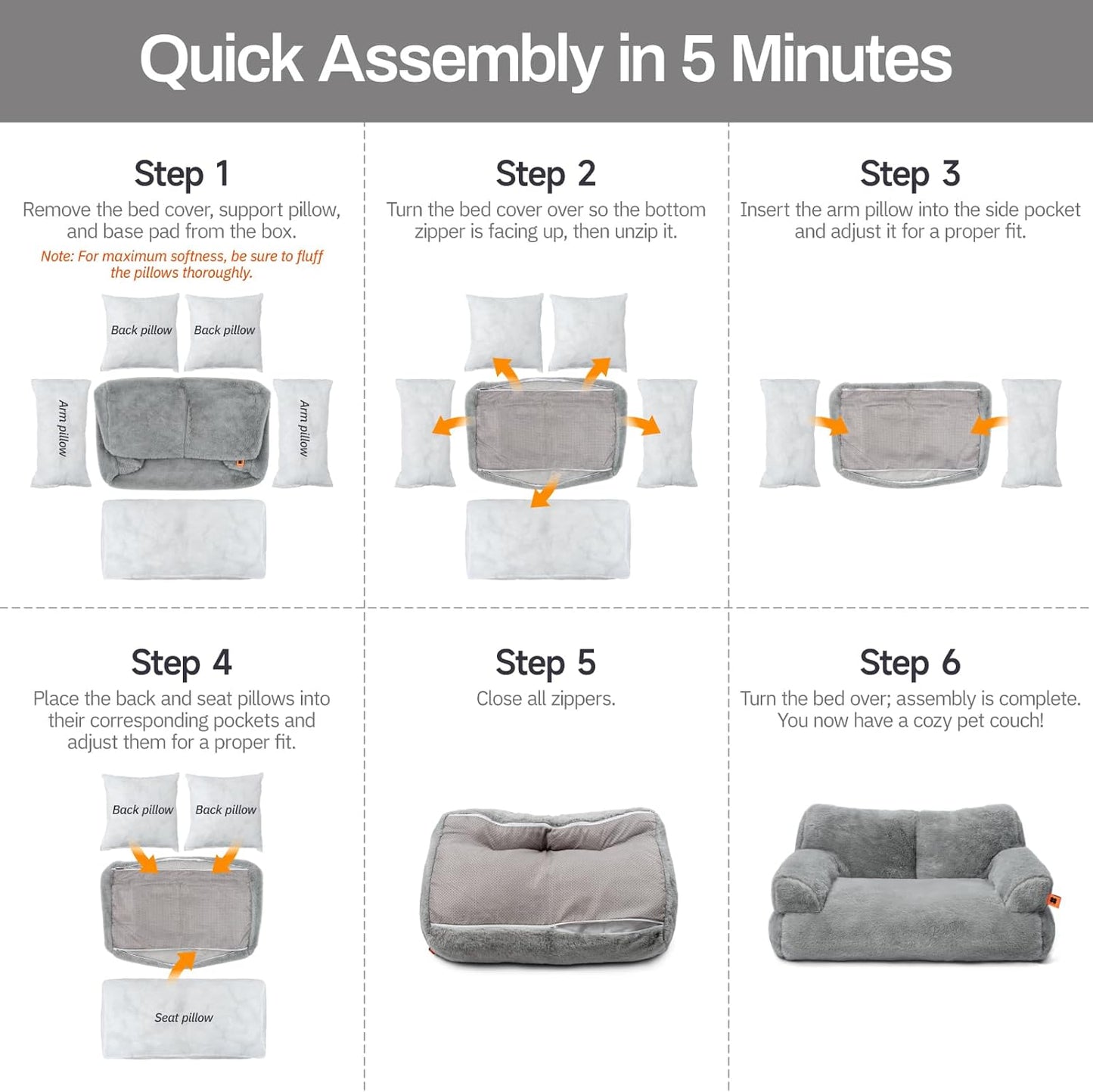 MEWOOFUN Plush Cat Bed For Indoor Cats - Washable